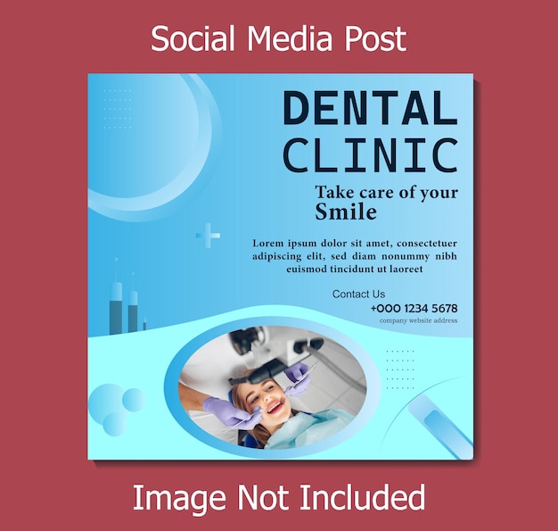 Medical Dental and Healthcare social media post Vector template