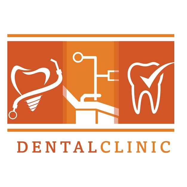 Vector medical dental logo design tandarts en tandheelkundige kliniek vector logo design