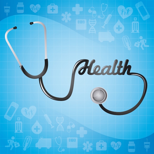 Vector medical design over blue  background