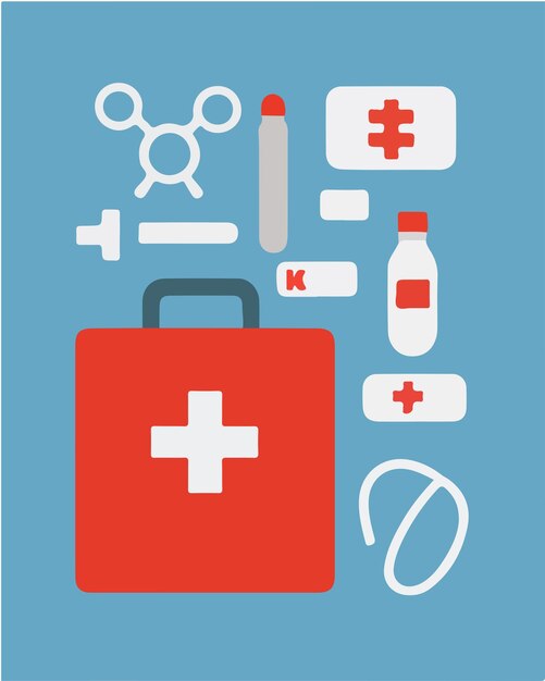 Medical devices dentists medical treatments medical supplies icons