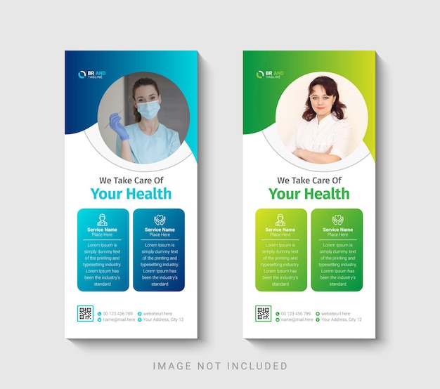 Medical DL Rack Card Template