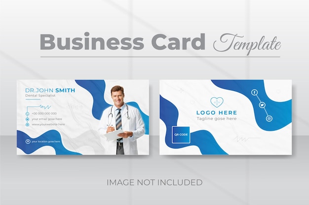 Vector medical doctor business card template design