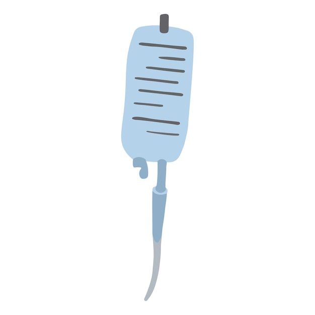 Medical dropper in flat style illustration. Hospital equipment vector.