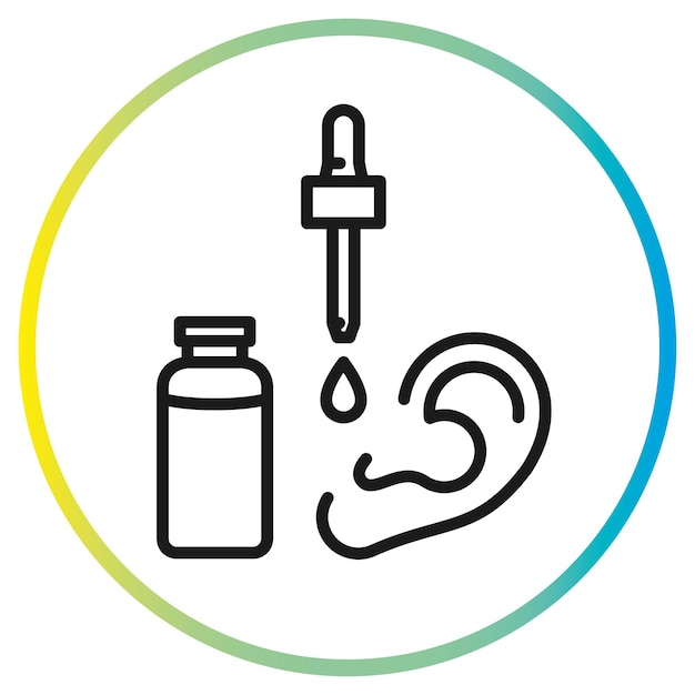 Vector medical ear drops icon