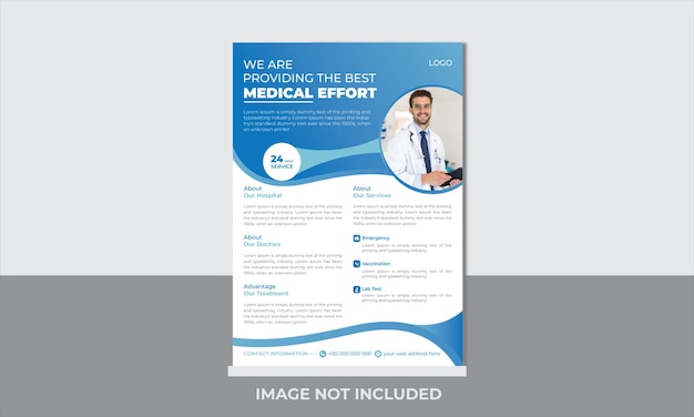 Medical effort a4 size flyer design