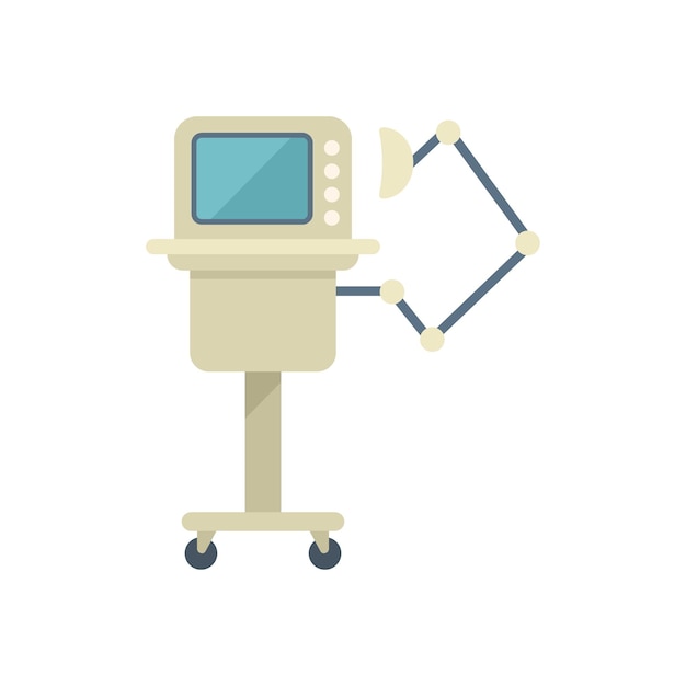 Medical equipment icon flat vector hospital patient care device isolated