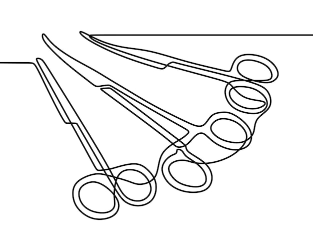 Medical equipment online continuous single line art