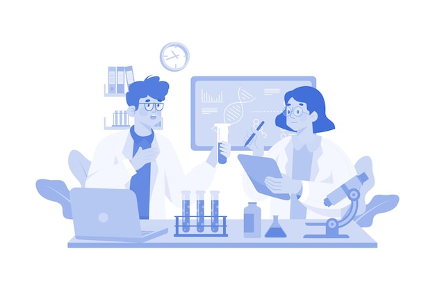 medical experts working at the lab
