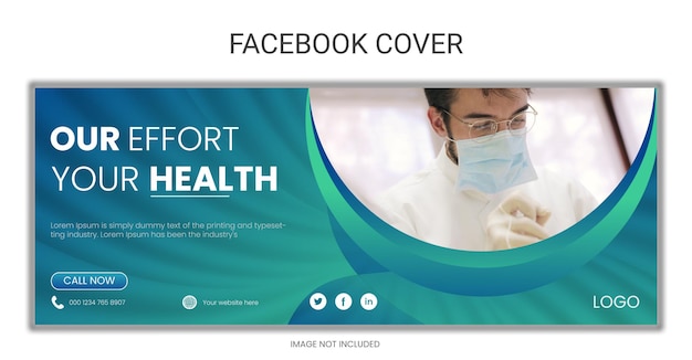 medical face book cover design health