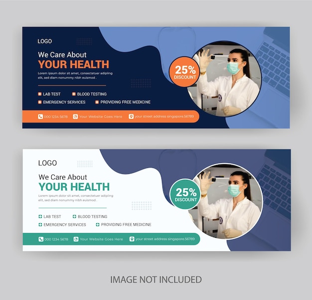 Medical Facebook cover design template