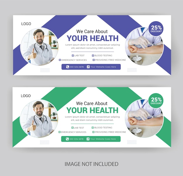 Medical Facebook cover design template