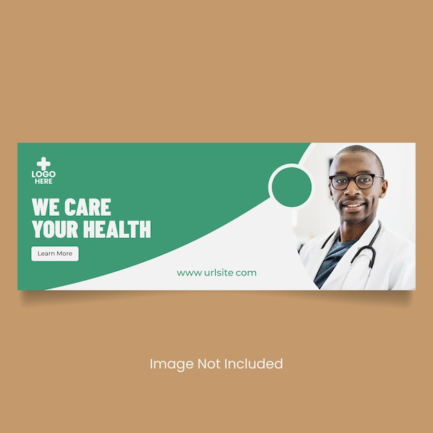 Vector medical facebook cover template