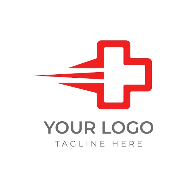 Vector medical fast logo design abstract logo design for medical design