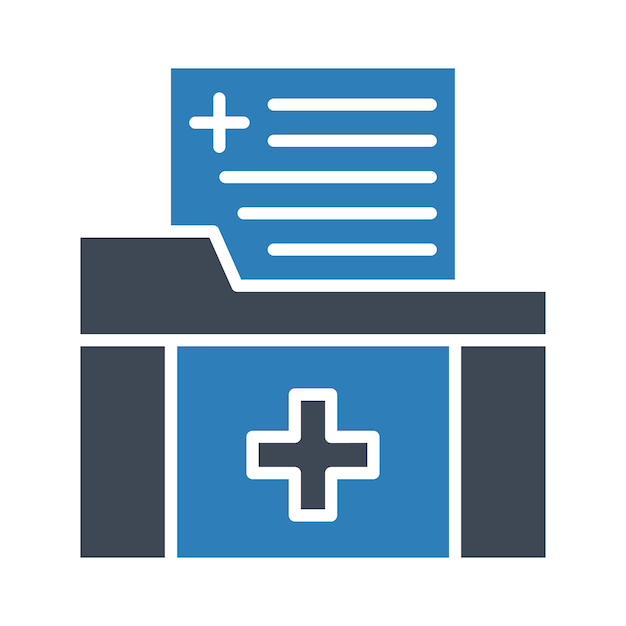 Medical File Vector Illustration Style