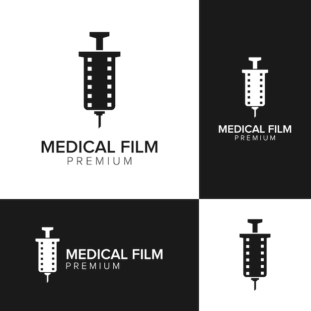 Medical film logo icon vector template