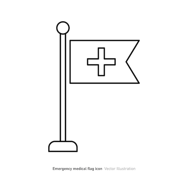 Medical flag icon design vector illustration