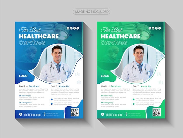 Medical flayer design template