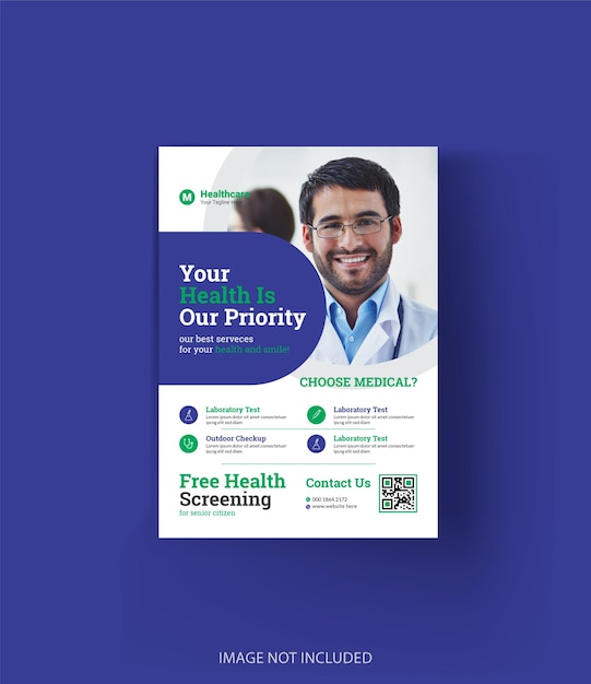 Medical flyer design template