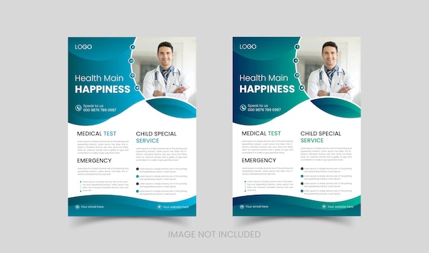 medical flyer design template