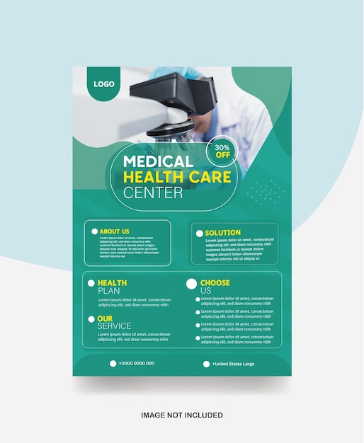 Modello di progettazione brochure poster volantino medico