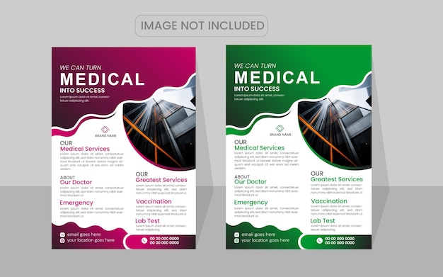 medical flyer template design