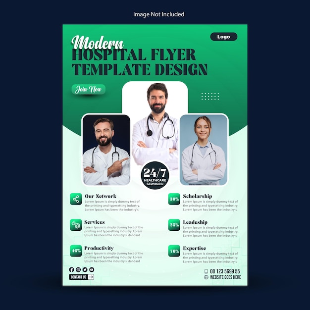 Medical flyer template design