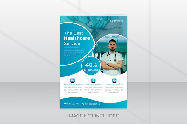 Medical flyer template design