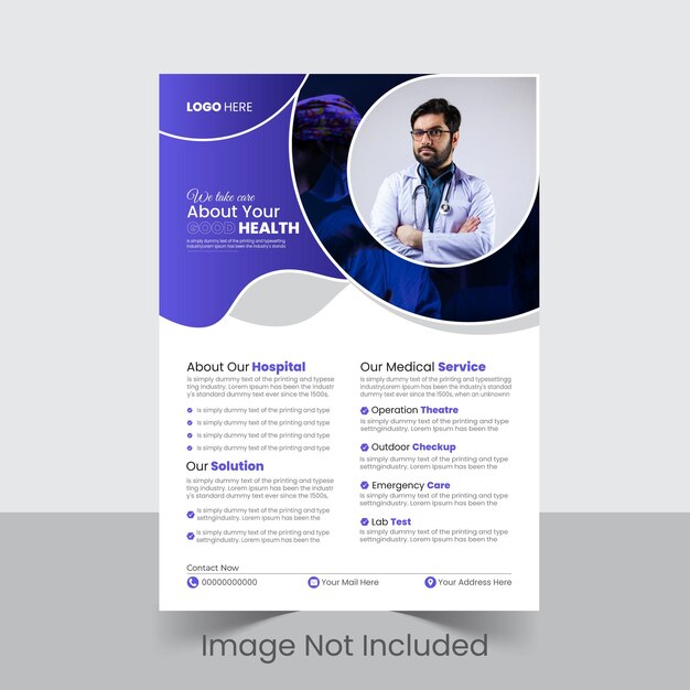 Medical flyer template design
