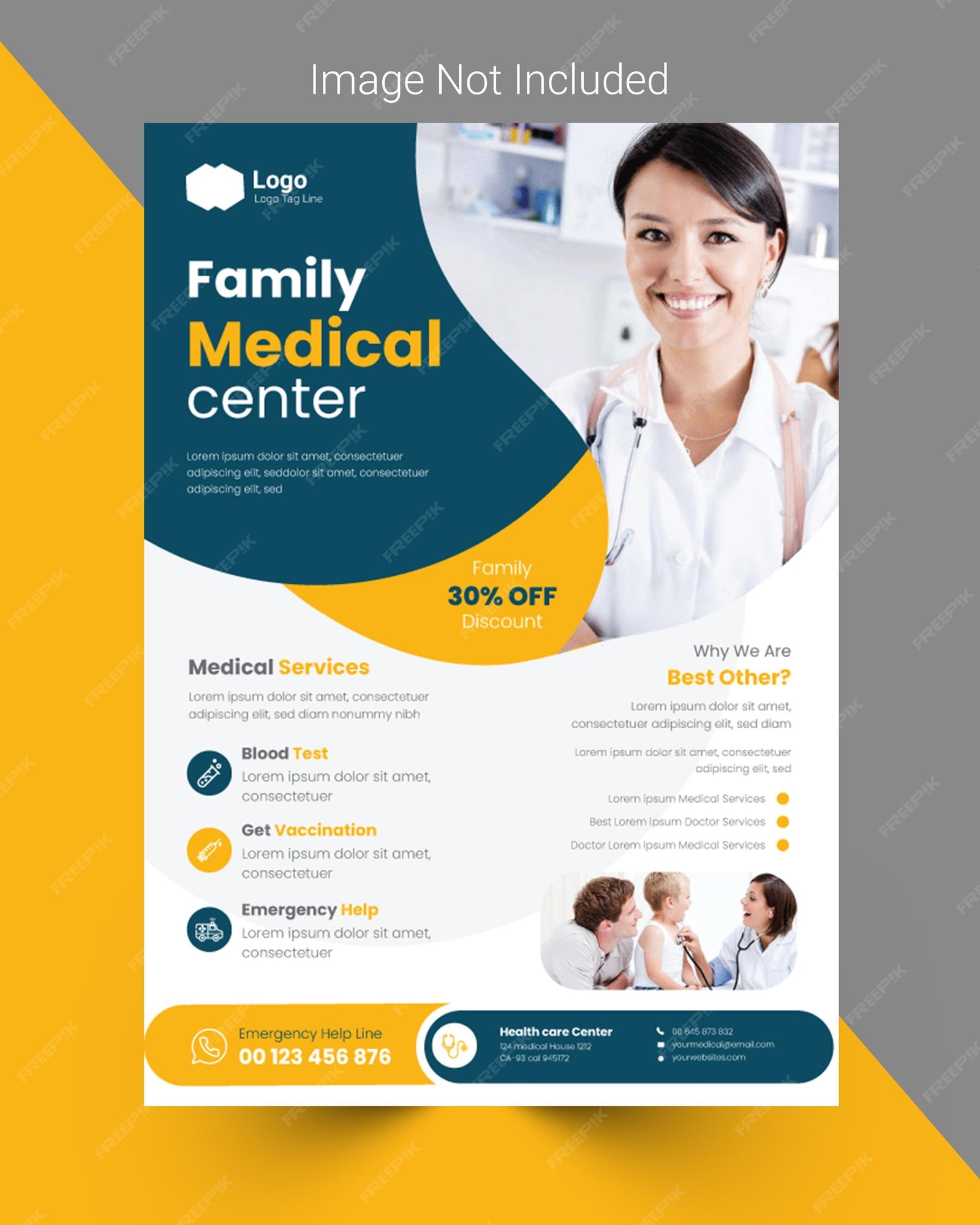 Premium Vector Medical flyer template Premium Vector Medical flyer template