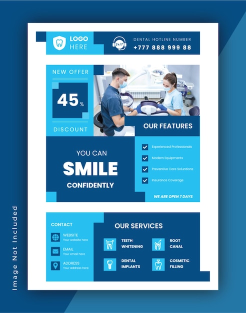 Vector medical flyer template