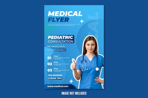 Vector medical flyer template