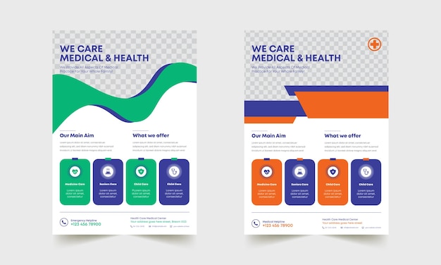 Vector medical flyer template