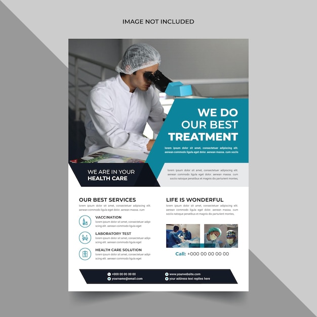 Vector medical flyer template