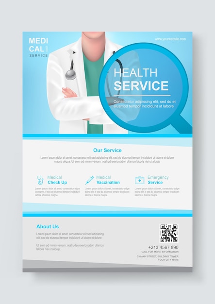 Vector medical flyer template