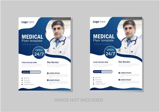 Vector medical flyer template.