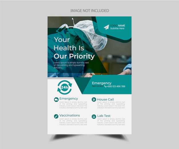 Vector medical flyer templates premium vector design