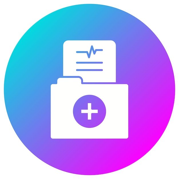 Vector medical folder vector icon can be used for pharmacy iconset