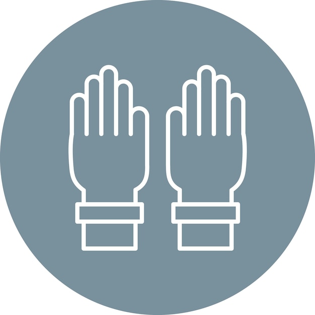 Векторное изображение значка медицинских перчаток может быть использовано для медицины I
