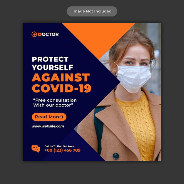 Vector medical health banner about coronavirus