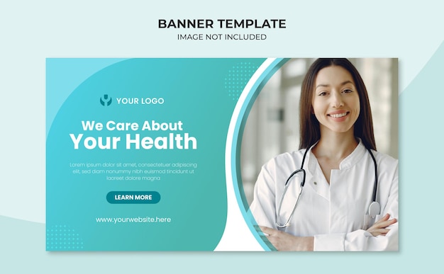 Vector medical health banner template