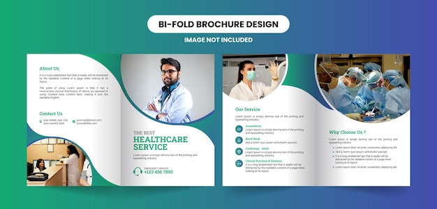 Medical health care brochure design template