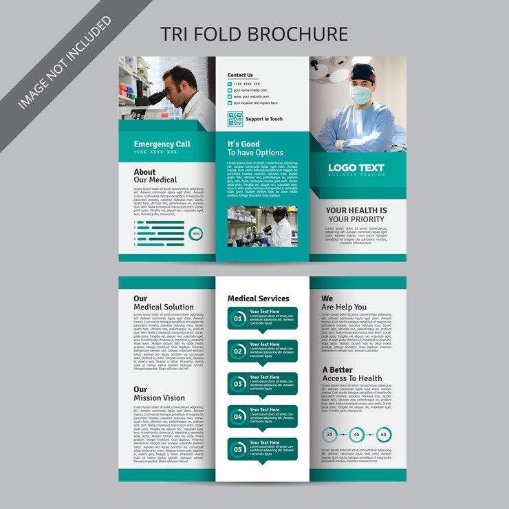 Vector medical & health care brochure templates