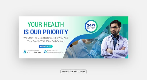 Medical Health Care Facebook Cover Or Social Media Facebook Timeline Design