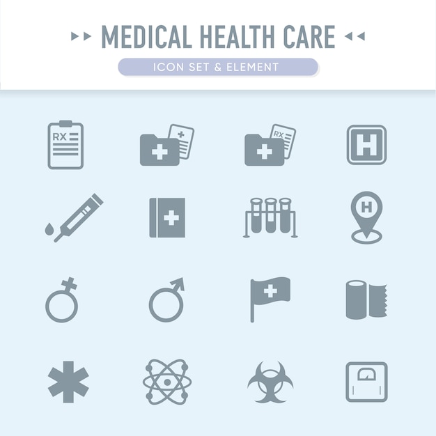 Vector the medical health care icon set 
