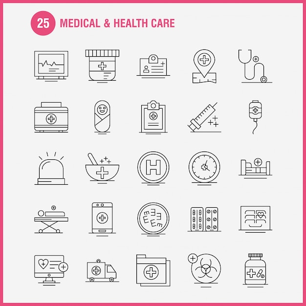 Medical And Health Care Line Icon