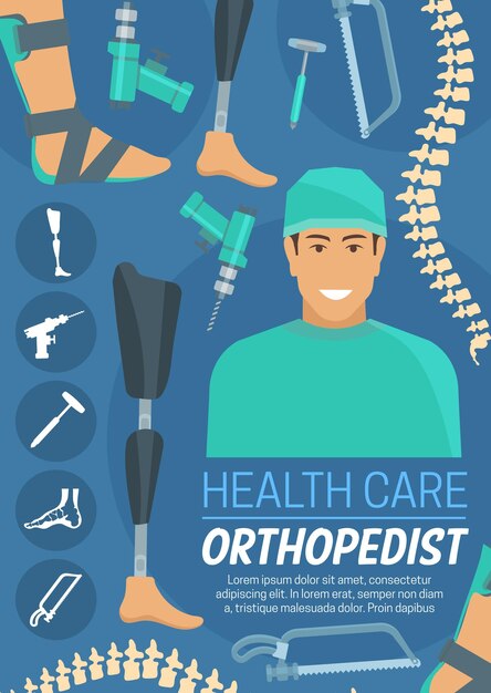 Vector medical health care orthopedist doctor