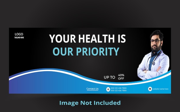 Medical health care template promotion set of editable minimal square banner