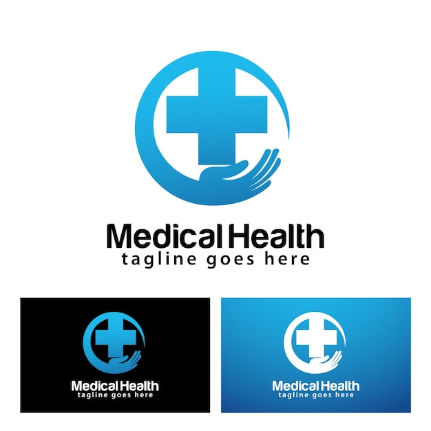 Medical health logo design template