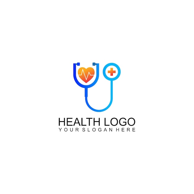 Medical health logo design templates