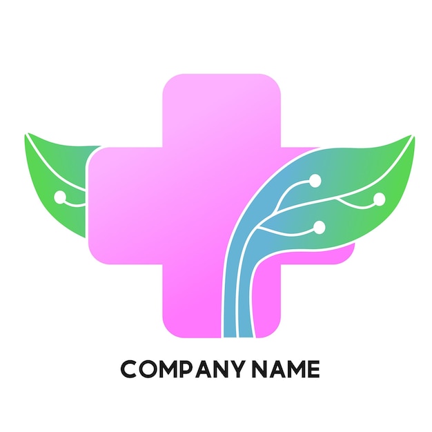 Vector medical health logo. technology health public. vector illustrator logo